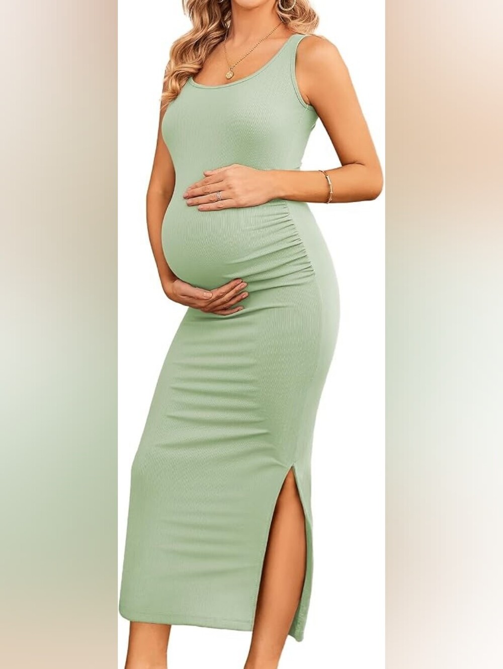 Maternity dress - light green
